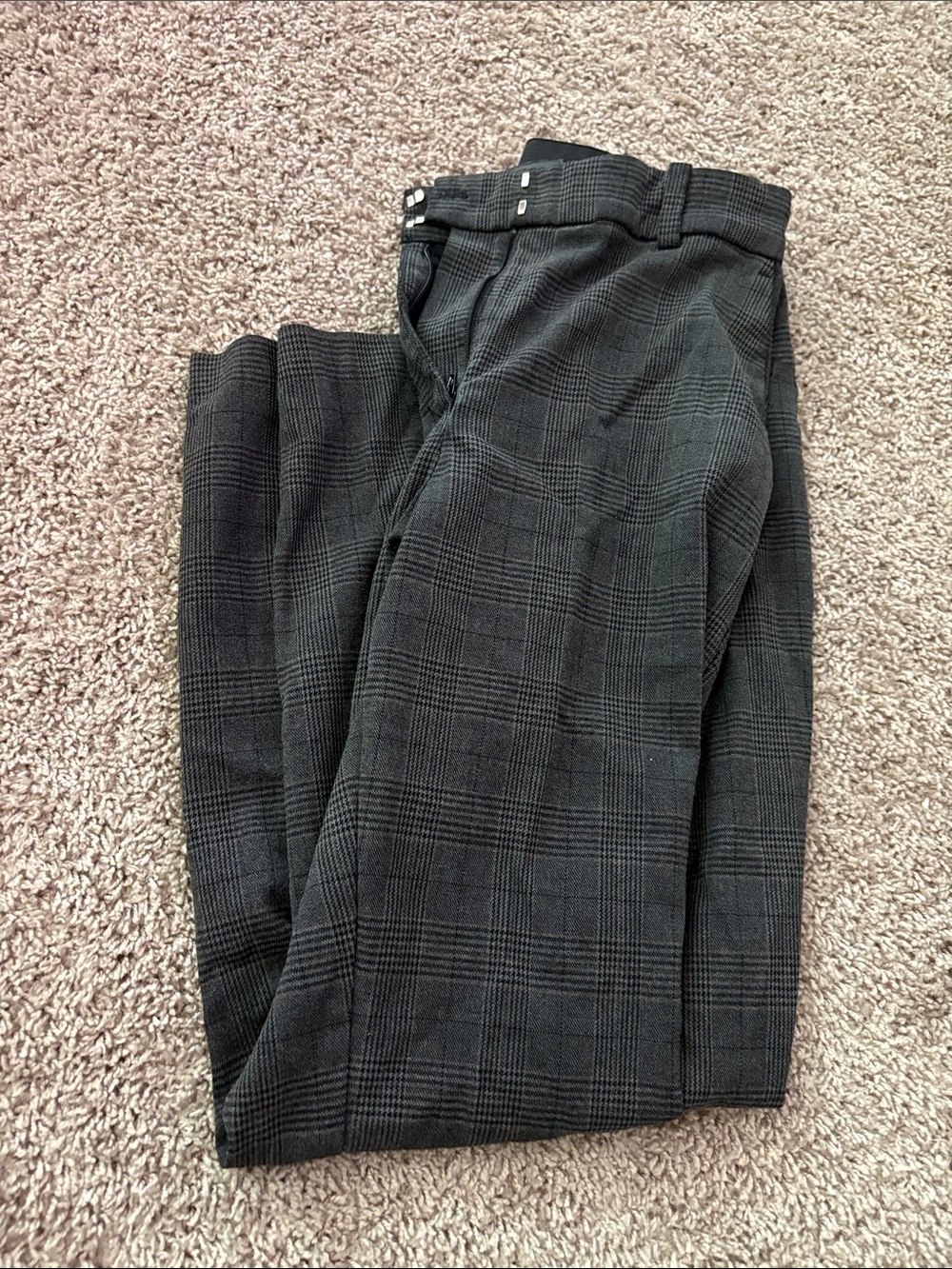 H&M Black Plaid Dress Pants